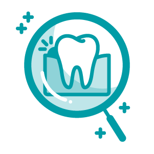 Icono de revisión periodontal gratuita