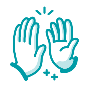 Icono del valor de trabajo en equipo de DentalCompany